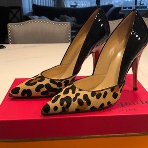 Kate Spade Calf Hair Leopard/Black/Red Dress Pump